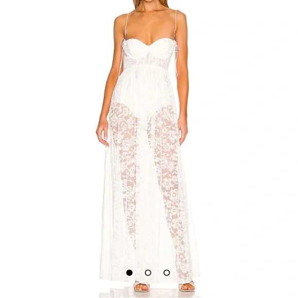 fitted lace wedding dress Lorena Maxi Dress